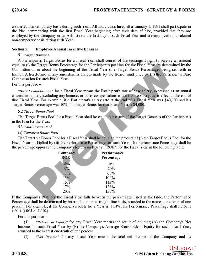 Preview Restated Employee Annual Incentive Bonus Plan with attachments