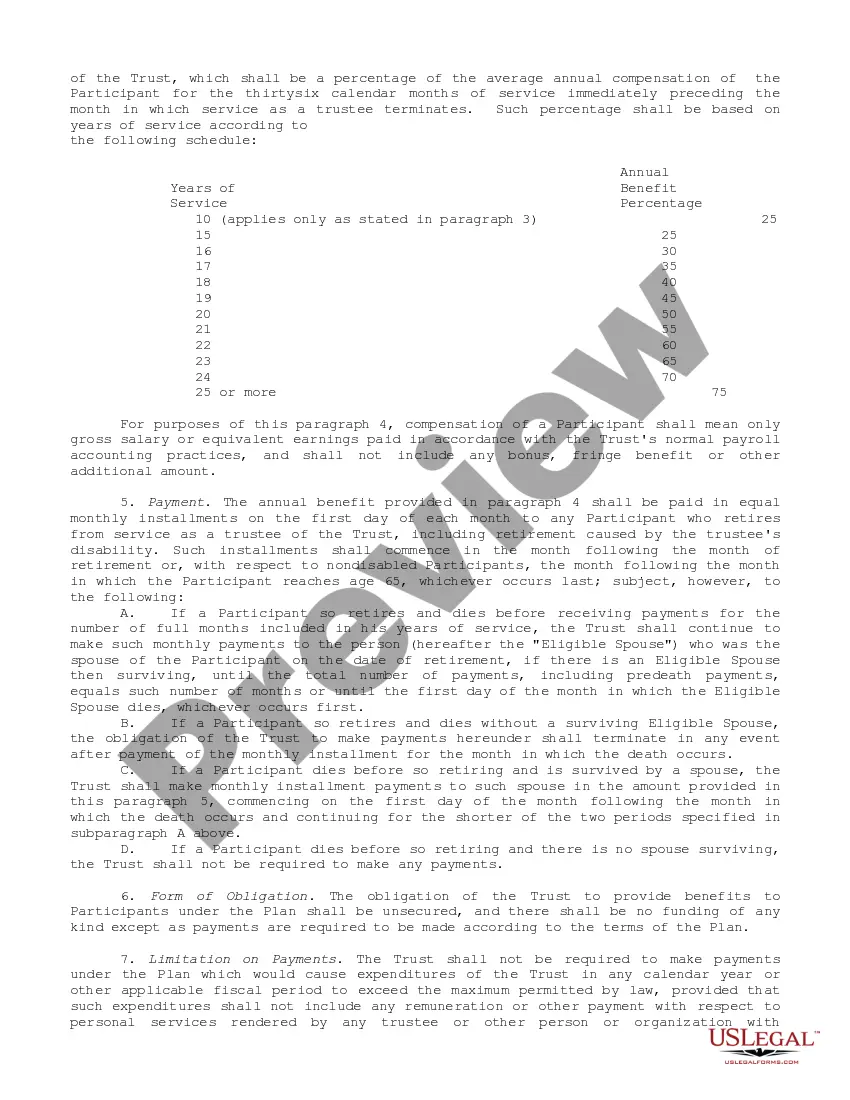 Preview Retirement Benefits Plan