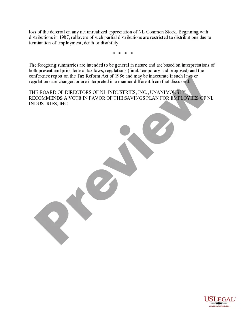 Preview Approval of savings plan for employees