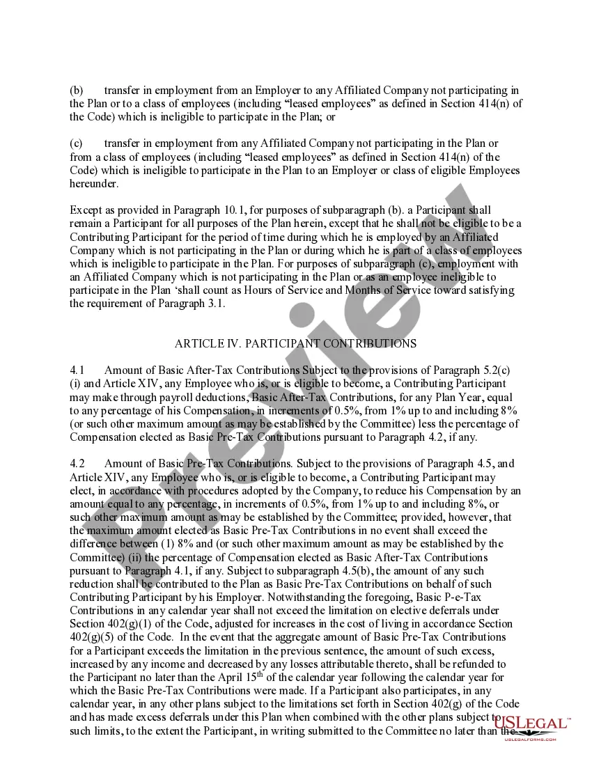 Preview Savings Plan for Employees