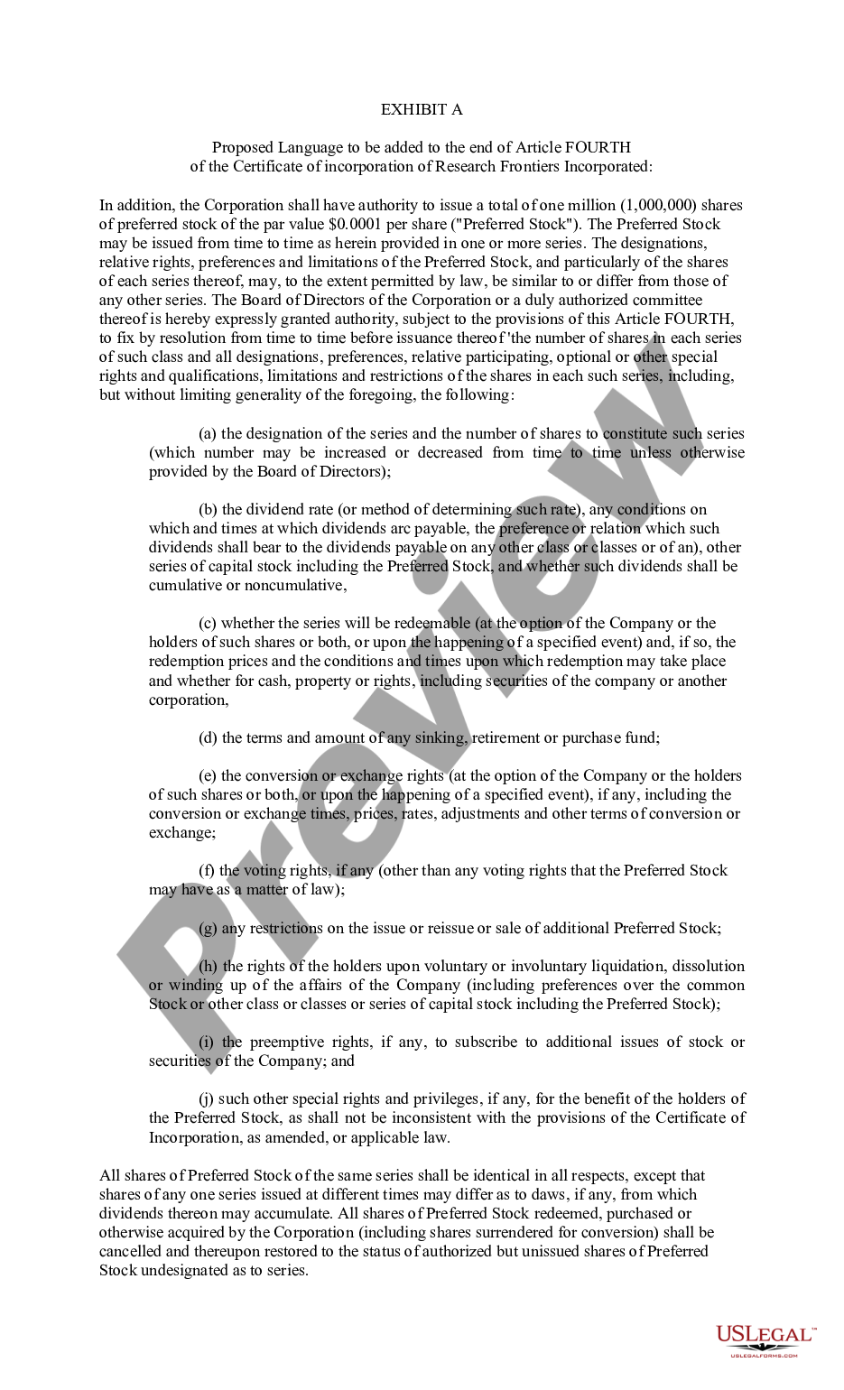 page 2 Proposal to amend certificate of incorporation to authorize a preferred stock preview