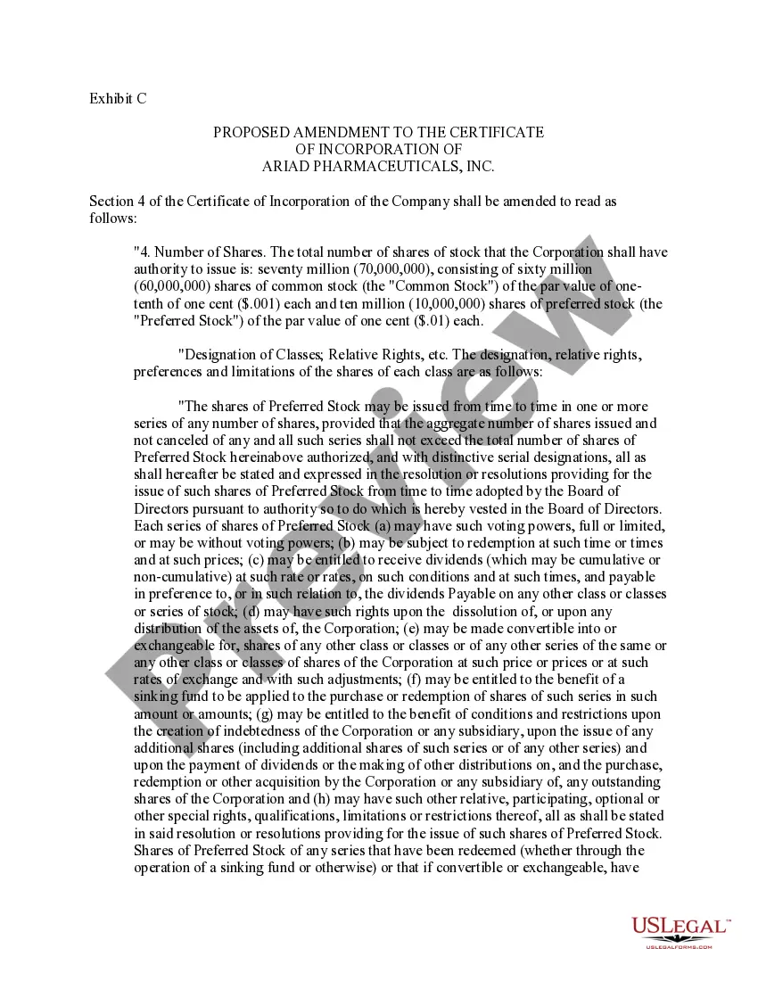 Get Proposed amendment to the certificate of incorporation to authorize up to 10,000,000 shares of preferred stock with amendment Preview Proposed amendment to the certificate of incorporation to authorize up to 10,000,000 shares of preferred stock with amendment
