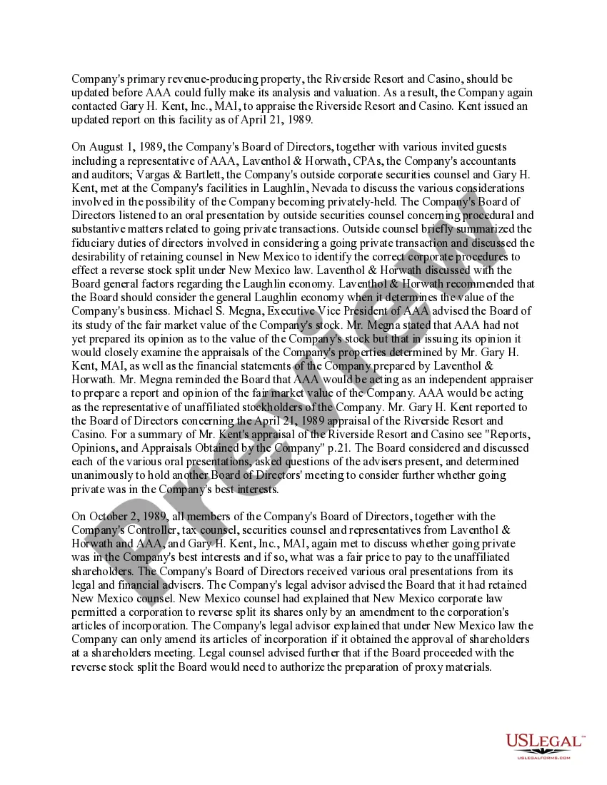 Get Proxy Statement of Laughlin Recreational Enterprises, Inc. Preview Proxy Statement of Laughlin Recreational Enterprises, Inc.