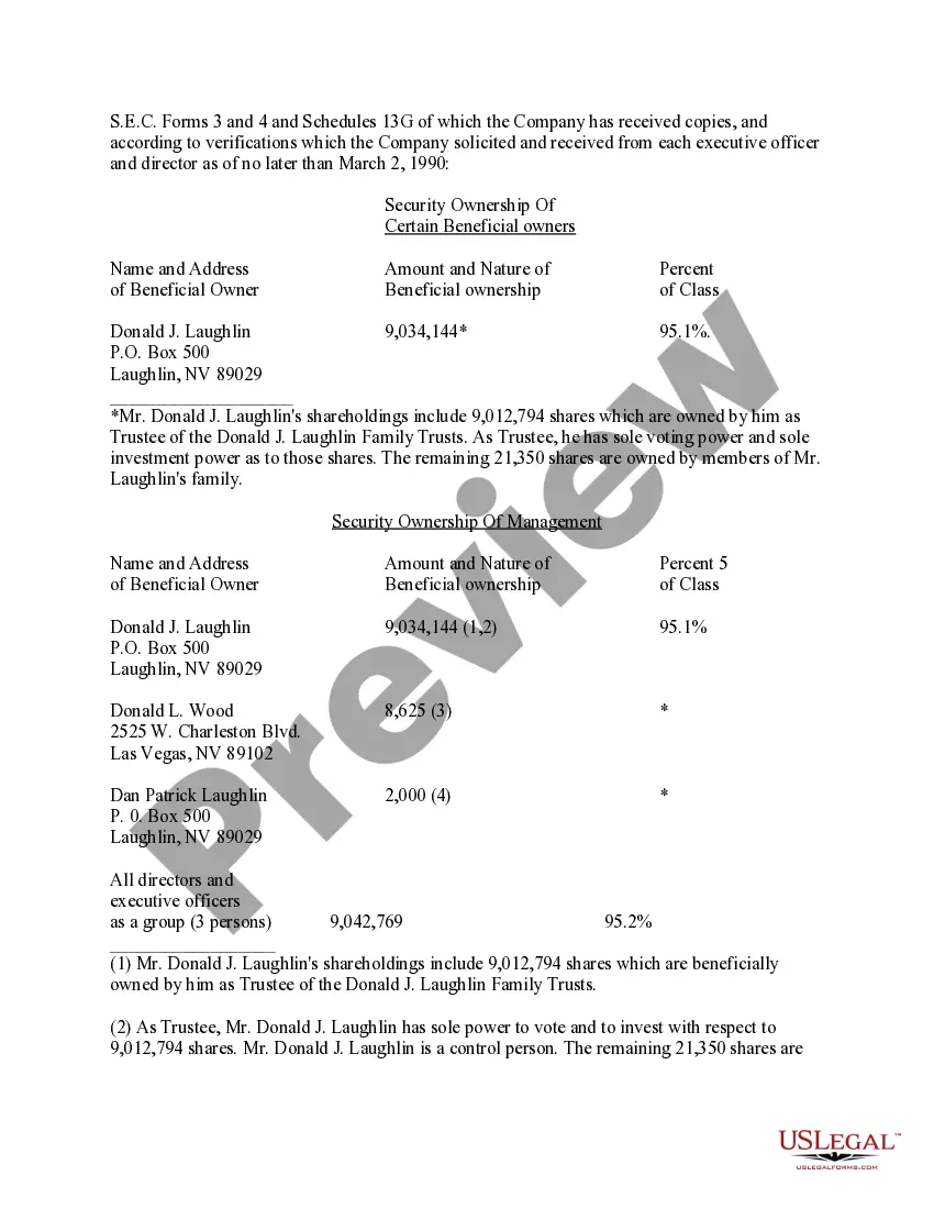 Get Proxy Statement of Laughlin Recreational Enterprises, Inc. Preview Proxy Statement of Laughlin Recreational Enterprises, Inc.