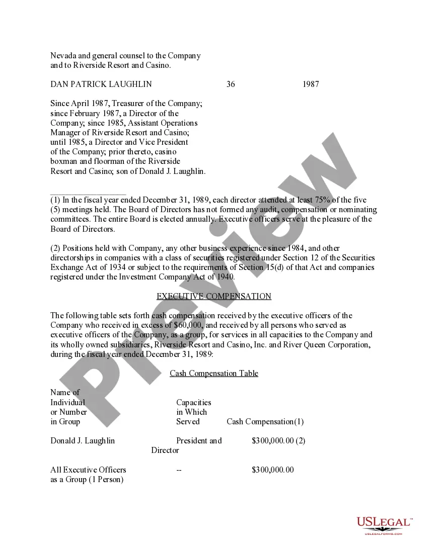 Get Proxy Statement of Laughlin Recreational Enterprises, Inc. Preview Proxy Statement of Laughlin Recreational Enterprises, Inc.