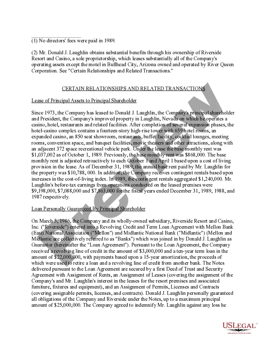 Get Proxy Statement of Laughlin Recreational Enterprises, Inc. Preview Proxy Statement of Laughlin Recreational Enterprises, Inc.