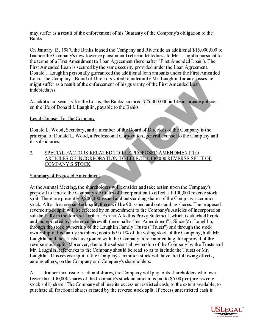 Get Proxy Statement of Laughlin Recreational Enterprises, Inc. Preview Proxy Statement of Laughlin Recreational Enterprises, Inc.
