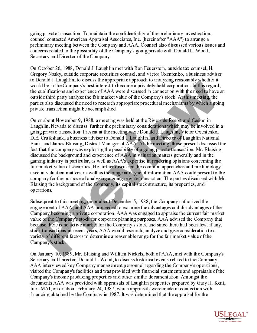 Get Proxy Statement of Laughlin Recreational Enterprises, Inc. Preview Proxy Statement of Laughlin Recreational Enterprises, Inc.
