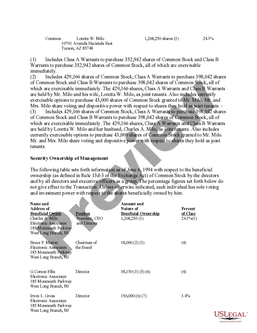 Get Proxy Statement of Electronic Associates, Inc. with appendix Preview Proxy Statement of Electronic Associates, Inc. with appendix