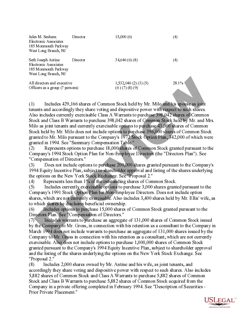 Get Proxy Statement of Electronic Associates, Inc. with appendix Preview Proxy Statement of Electronic Associates, Inc. with appendix