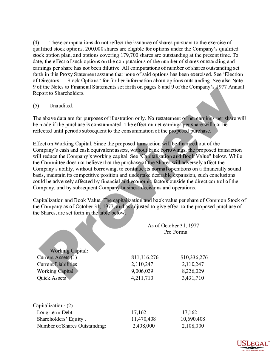 page 5 Sample Proposed purchase of 300,000 shares with copy of Agreement preview
