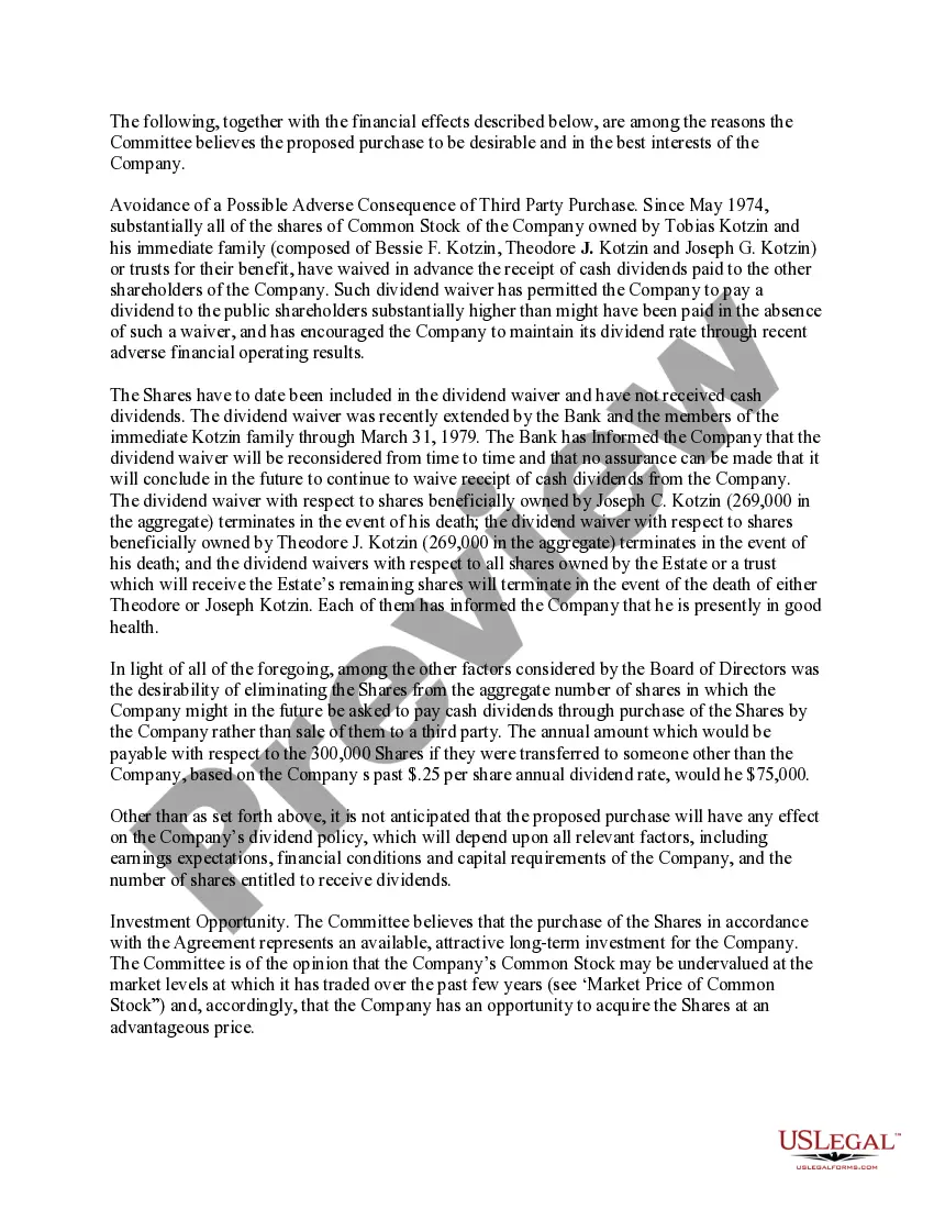 Get Sample Proposed purchase of 300,000 shares with copy of Agreement Preview Sample Proposed purchase of 300,000 shares with copy of Agreement