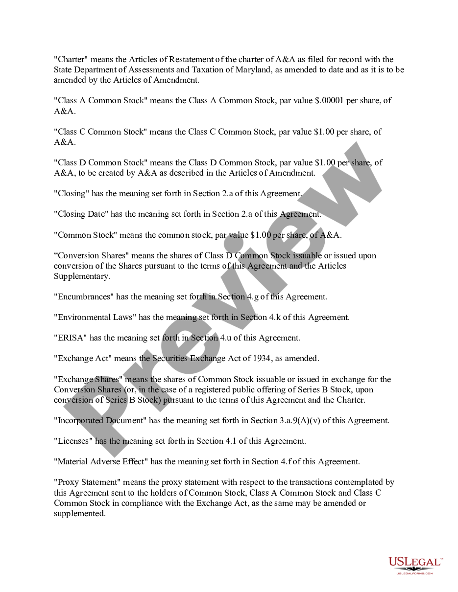 page 1 Sample Stock Purchase and Sale Agreement model for use in corporate matters between Alexander and Alexander Services, Inc., and American International Group, Inc. preview