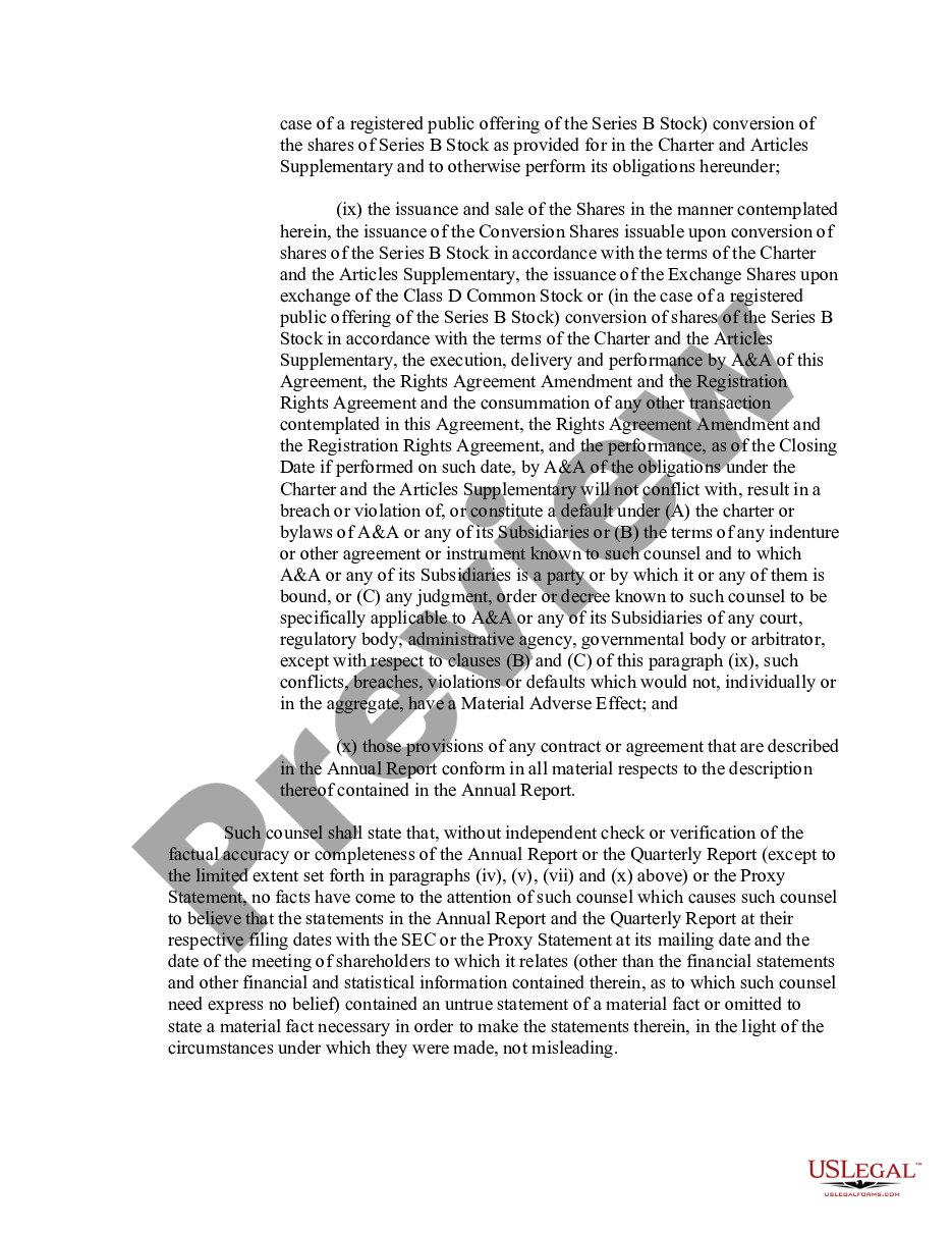 page 7 Sample Stock Purchase and Sale Agreement model for use in corporate matters between Alexander and Alexander Services, Inc., and American International Group, Inc. preview