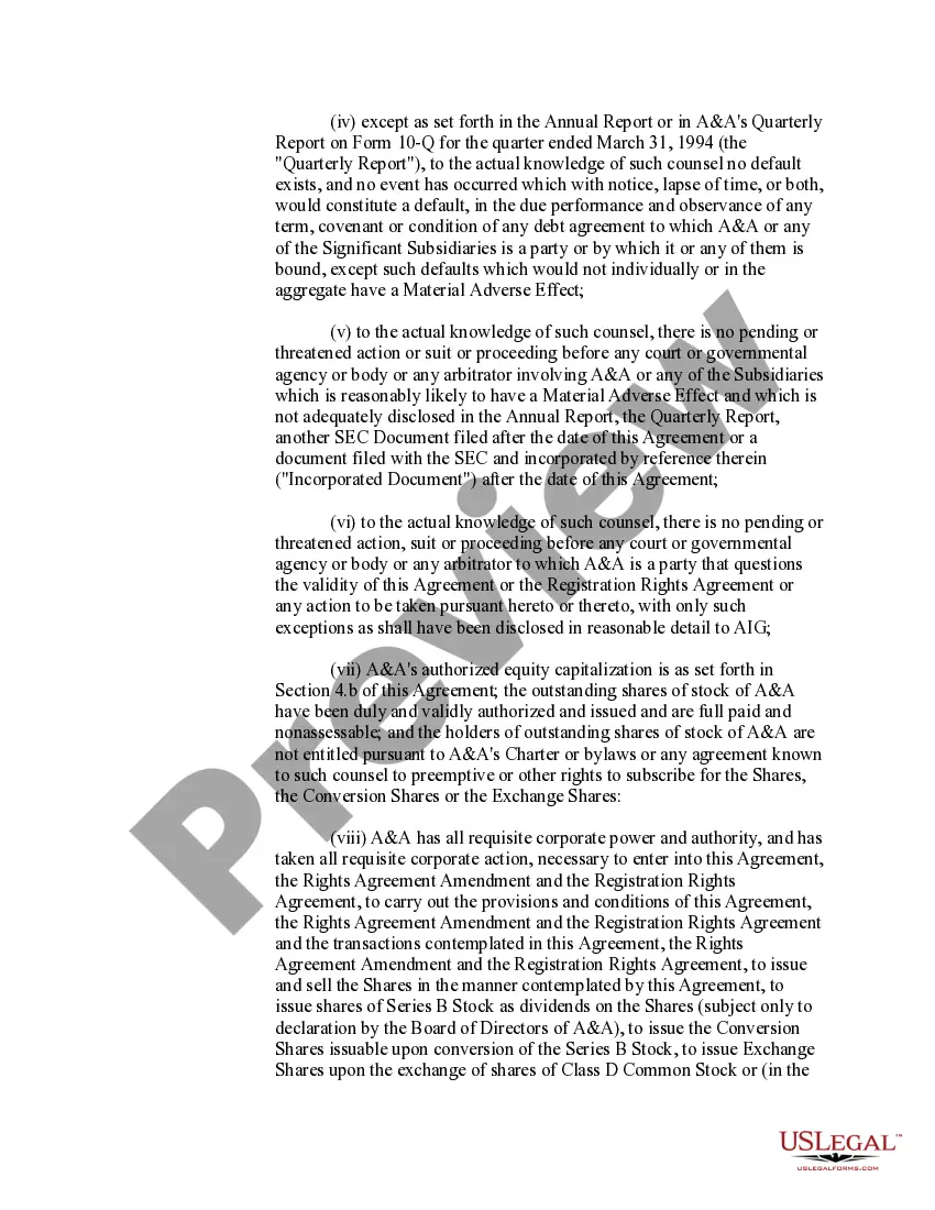 Get Sample Stock Purchase and Sale Agreement model for use in corporate matters between Alexander and Alexander Services, Inc., and American International Group, Inc. Preview Sample Stock Purchase and Sale Agreement model for use in corporate matters between Alexander and Alexander Services, Inc., and American International Group, Inc.