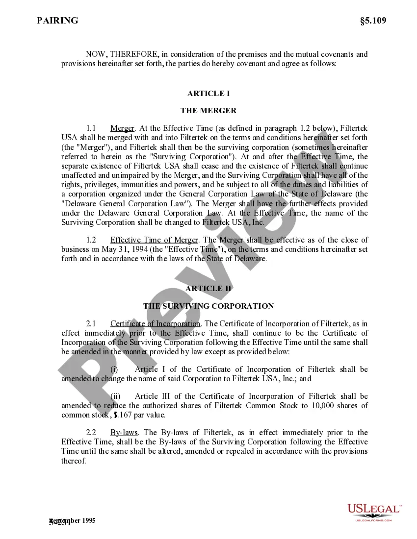 Get Agreement and Plan of Merger by Filtertek, Inc., Filtertek de Puerto Rico, and Filtertek USA, Inc. Preview Agreement and Plan of Merger by Filtertek, Inc., Filtertek de Puerto Rico, and Filtertek USA, Inc.