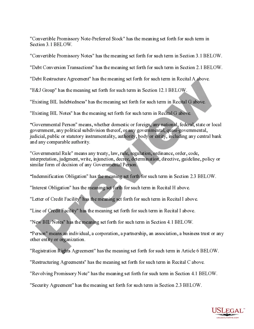 Get Debt Conversion Agreement with exhibit A only Preview Debt Conversion Agreement with exhibit A only