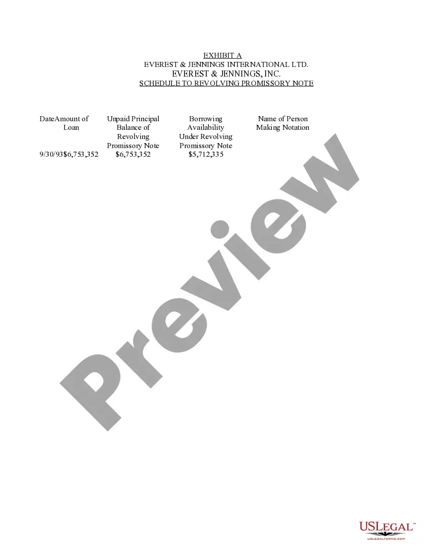 Get Form of Revolving Promissory Note Preview Form of Revolving Promissory Note