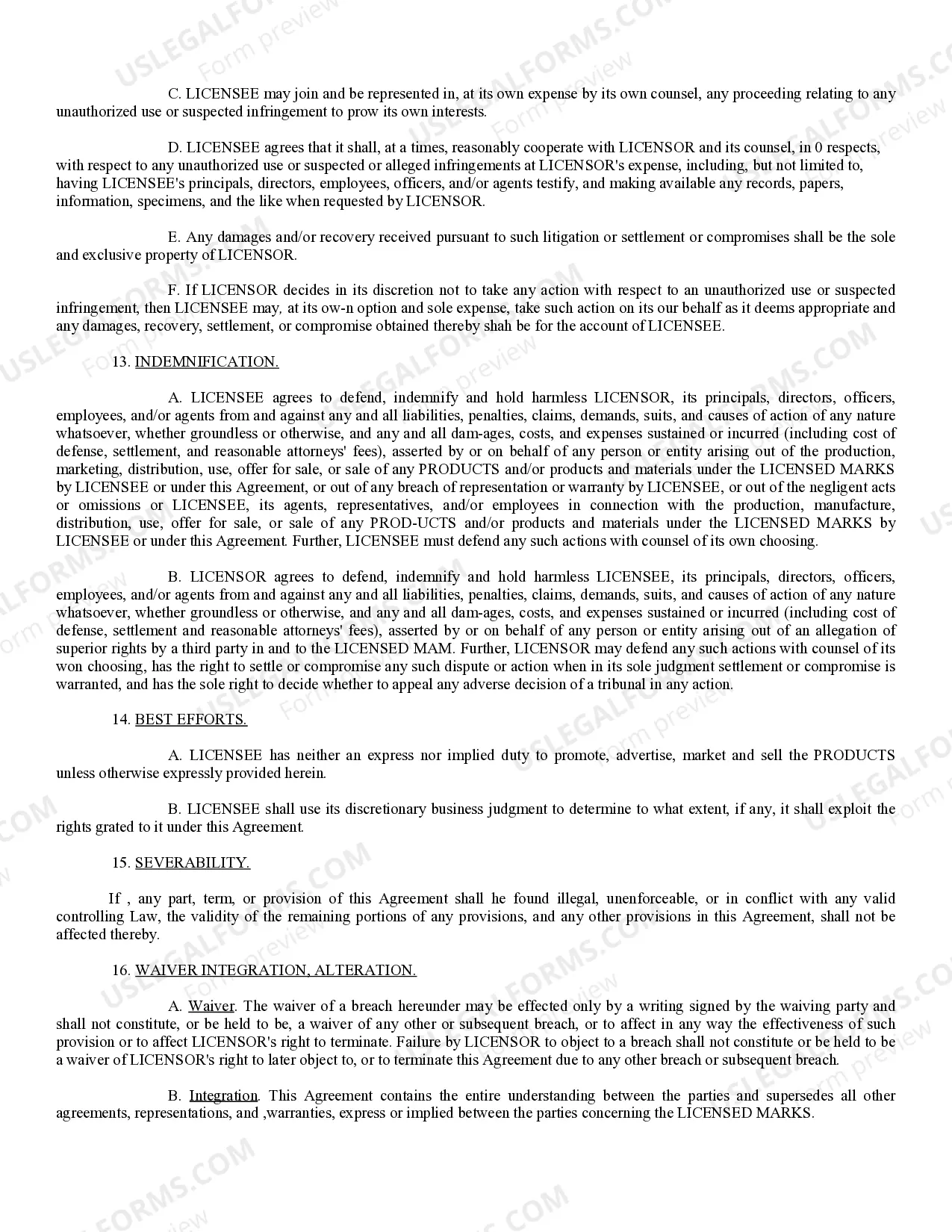 Preview License Agreement between Missouri State Medical Assoc. and Missouri Medical Insurance Co.