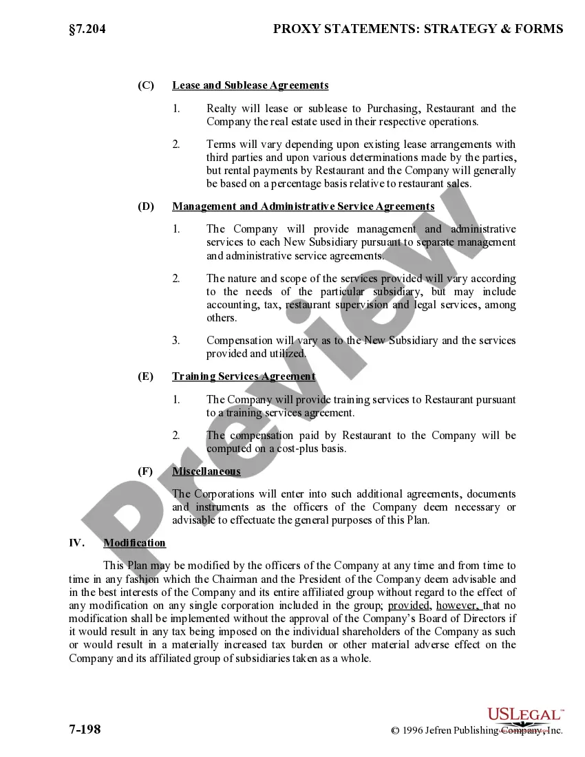 Get Plan of Internal Restructuring Preview Plan of Internal Restructuring