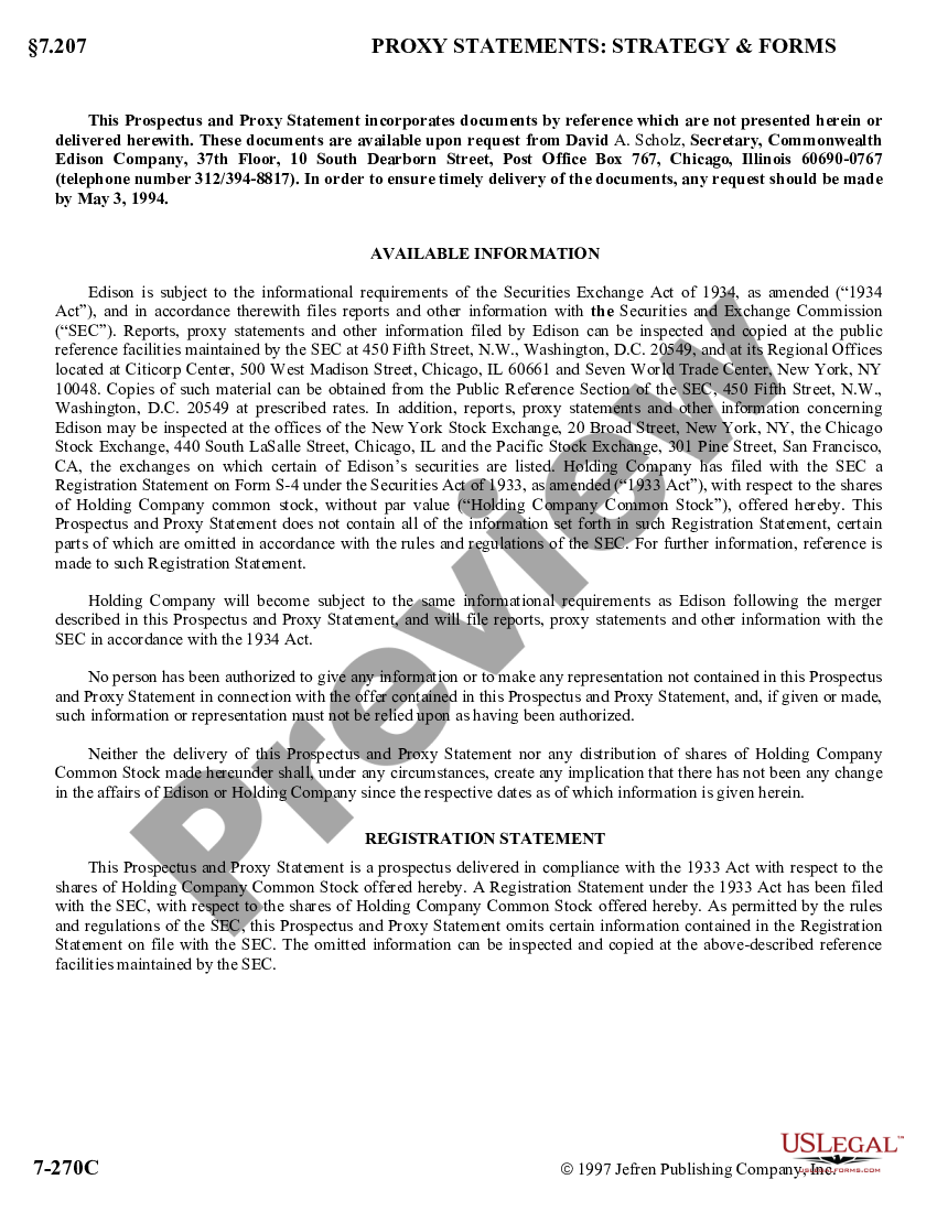 Proxy Statement and Prospectus with exhibits for Commonwealth Edison