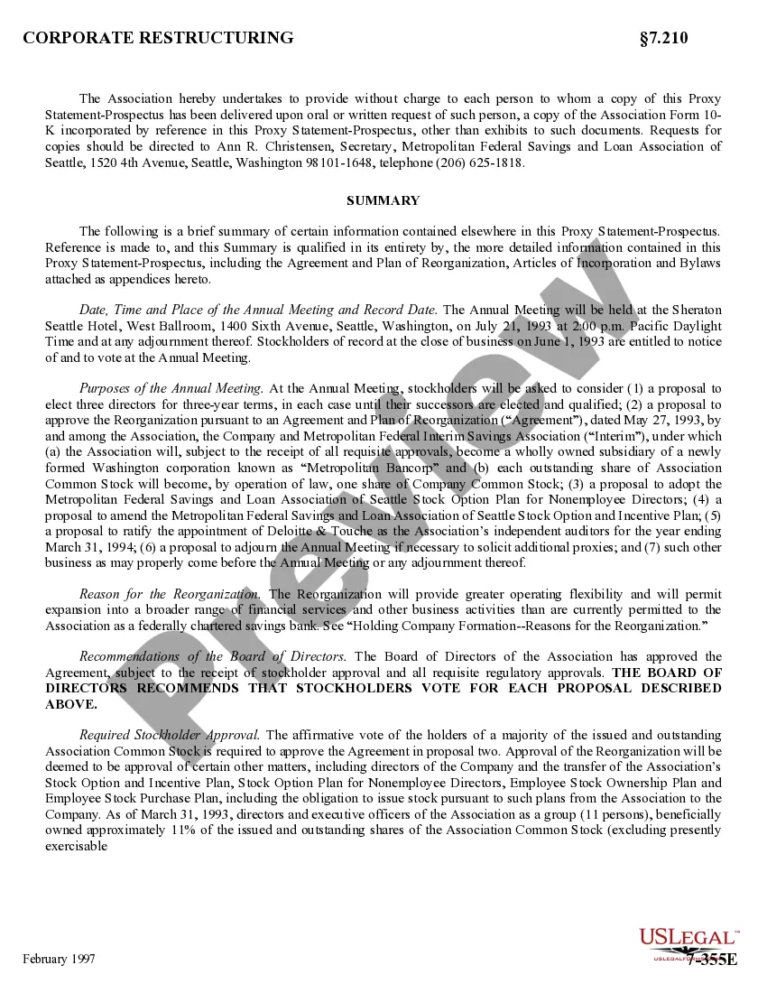 Get Proxy Statement - Metropolitan Bancorp with appendices Preview Proxy Statement - Metropolitan Bancorp with appendices