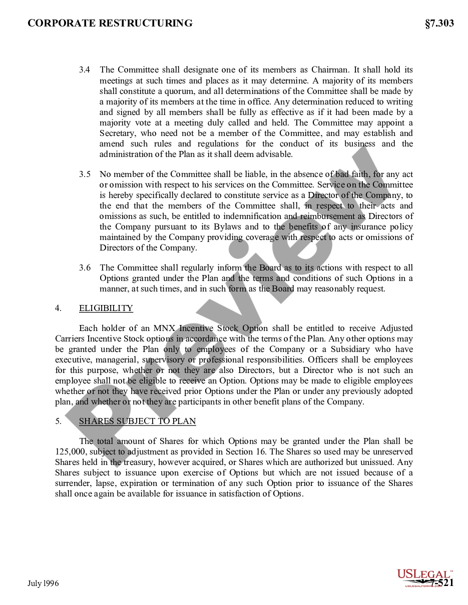 Form of Incentive Stock Option Agreement