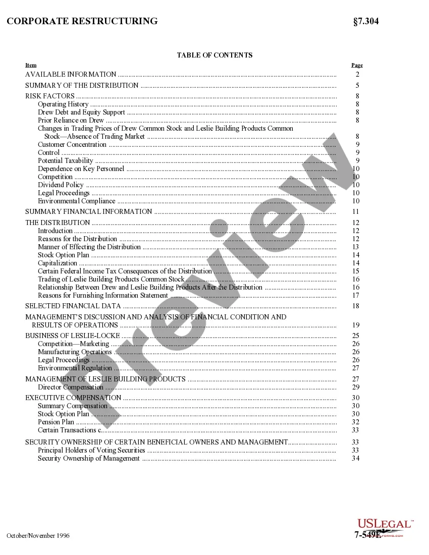 Get Information Statement - Common Stock Preview Information Statement - Common Stock
