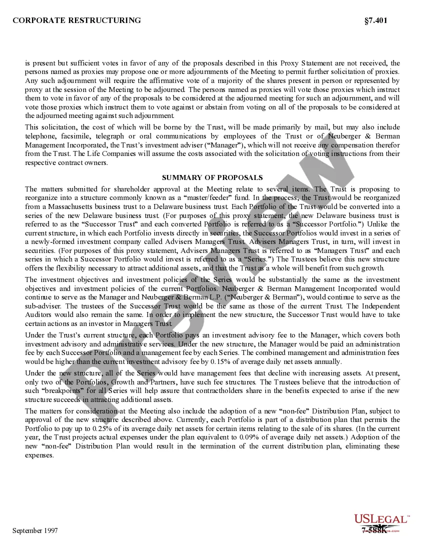 Preview Proxy Statement - Neuberger and Berman - with exhibits