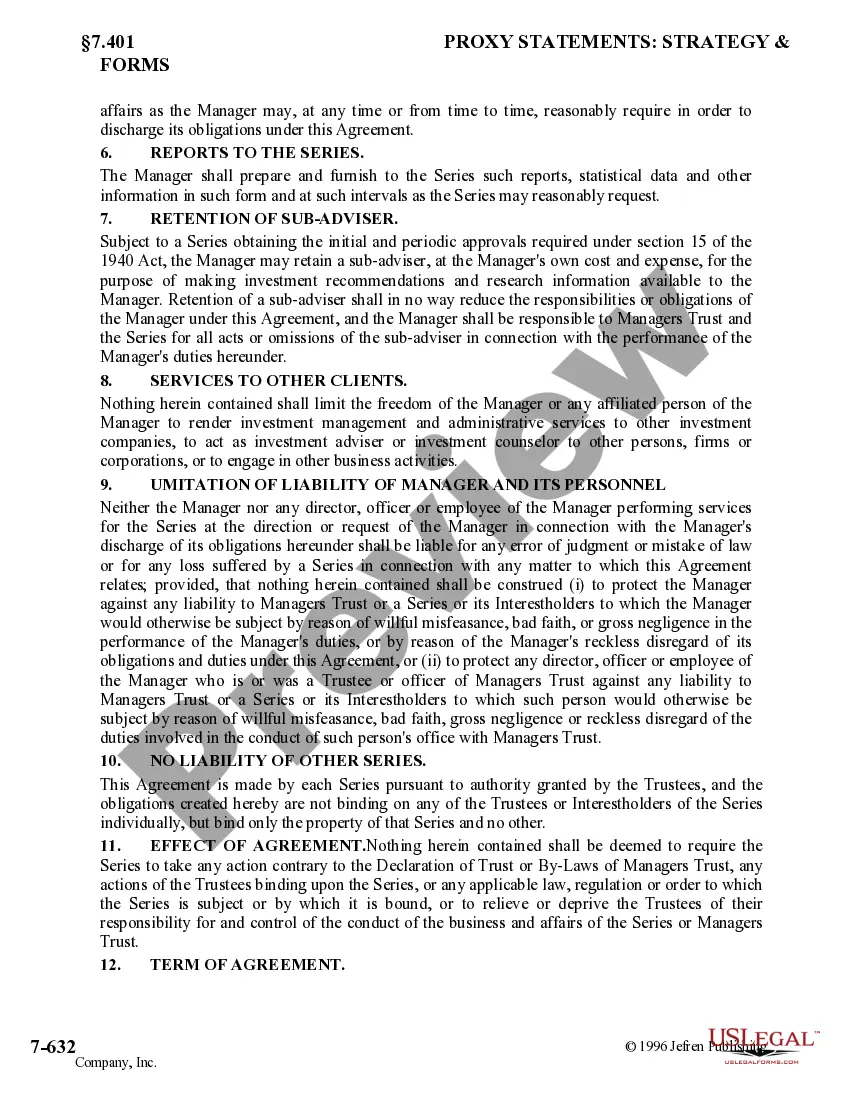 Get Management Agreement between Advisers Managers Trust and Neuberger and Berman Management Inc. Preview Management Agreement between Advisers Managers Trust and Neuberger and Berman Management Inc.