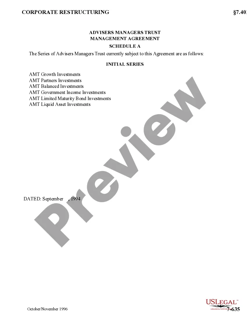 Get Management Agreement between Advisers Managers Trust and Neuberger and Berman Management Inc. Preview Management Agreement between Advisers Managers Trust and Neuberger and Berman Management Inc.