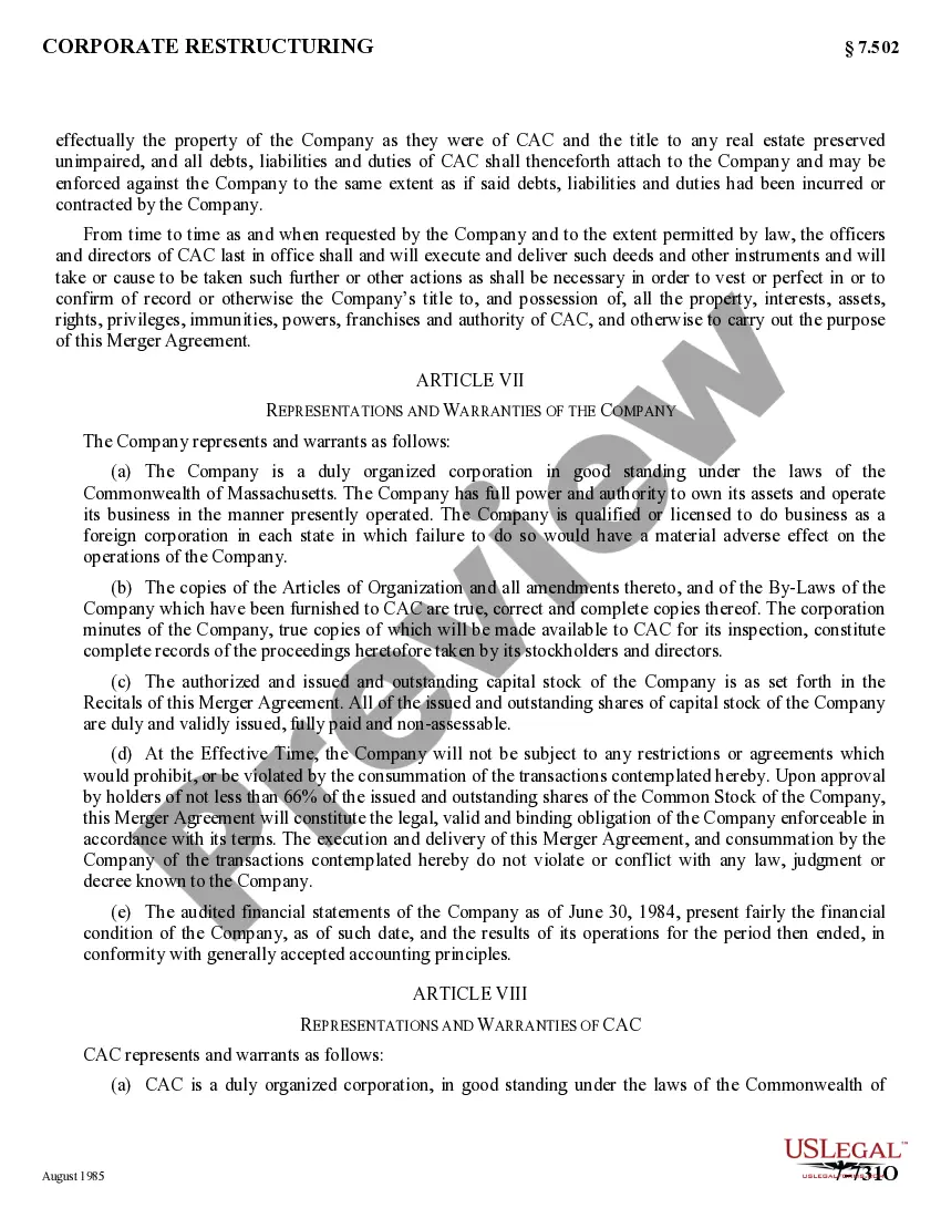 Get Agreement and Plan of Merger by NFA Corp. and Casty Acquisition Corp. Preview Agreement and Plan of Merger by NFA Corp. and Casty Acquisition Corp.