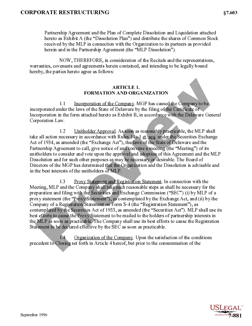 Preview Organization Agreement with exhibit
