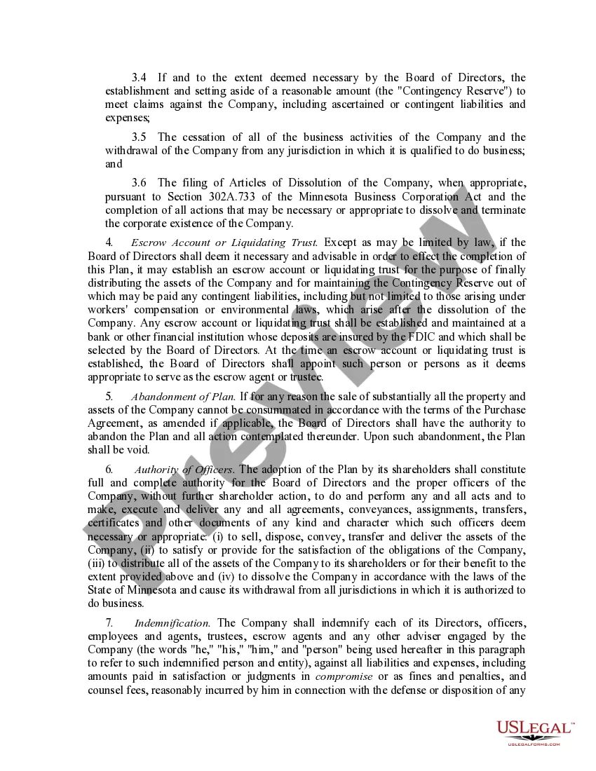 Get Plan of Liquidation Preview Plan of Liquidation