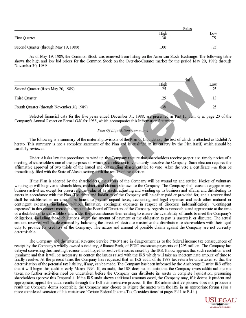 Get Liquidation Proposal Preview Liquidation Proposal