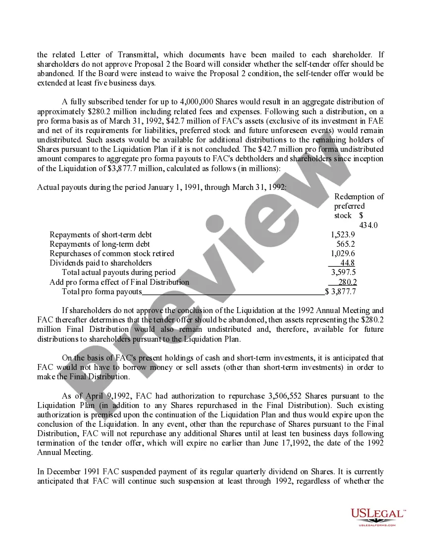 Get Proposal - Conclusion of the Liquidation with exhibit Preview Proposal - Conclusion of the Liquidation with exhibit