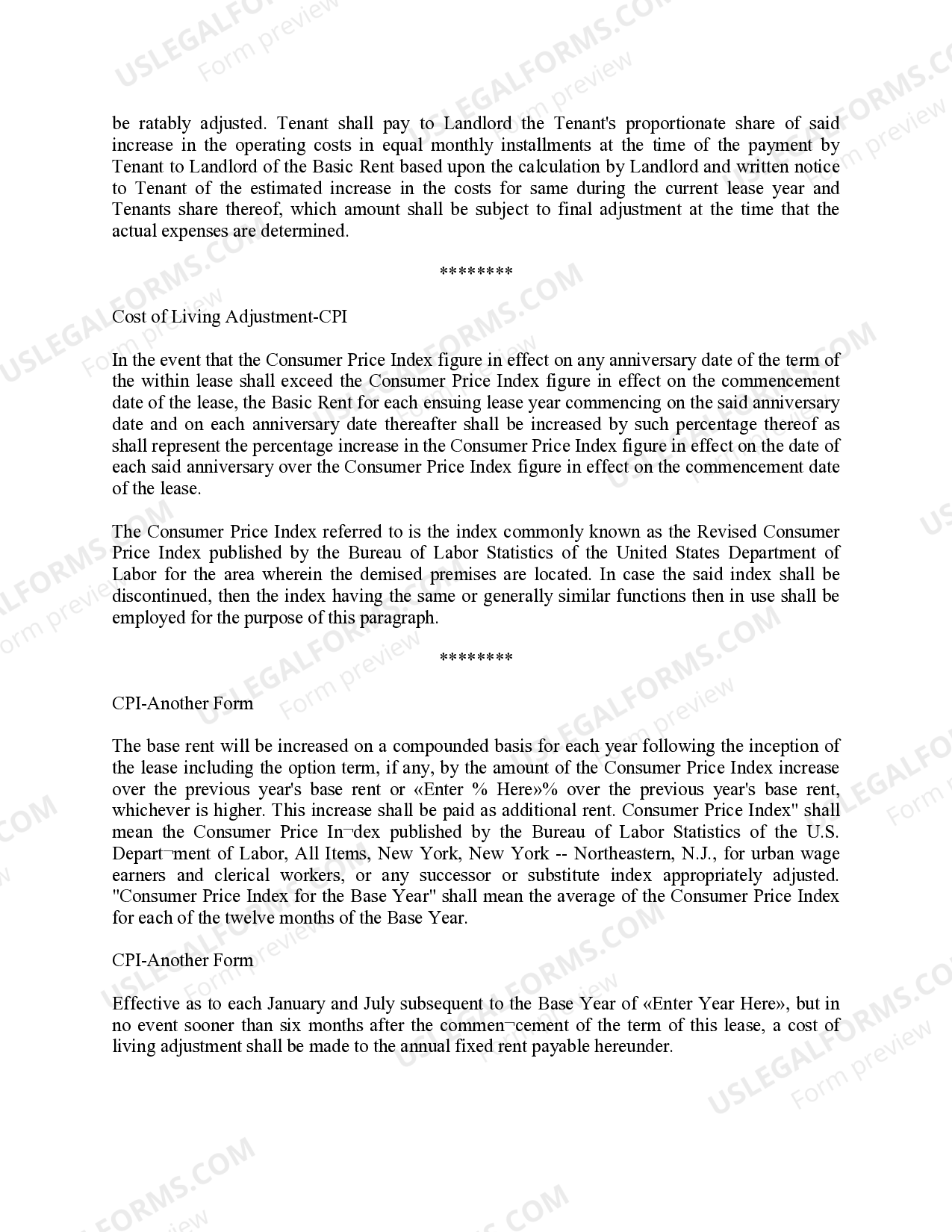Clauses resulting in Additional Rent | US Legal Forms