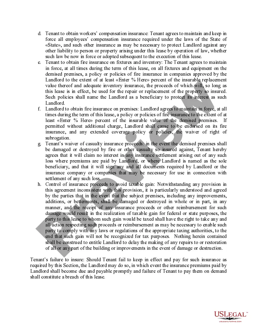 Preview Insurance Clause