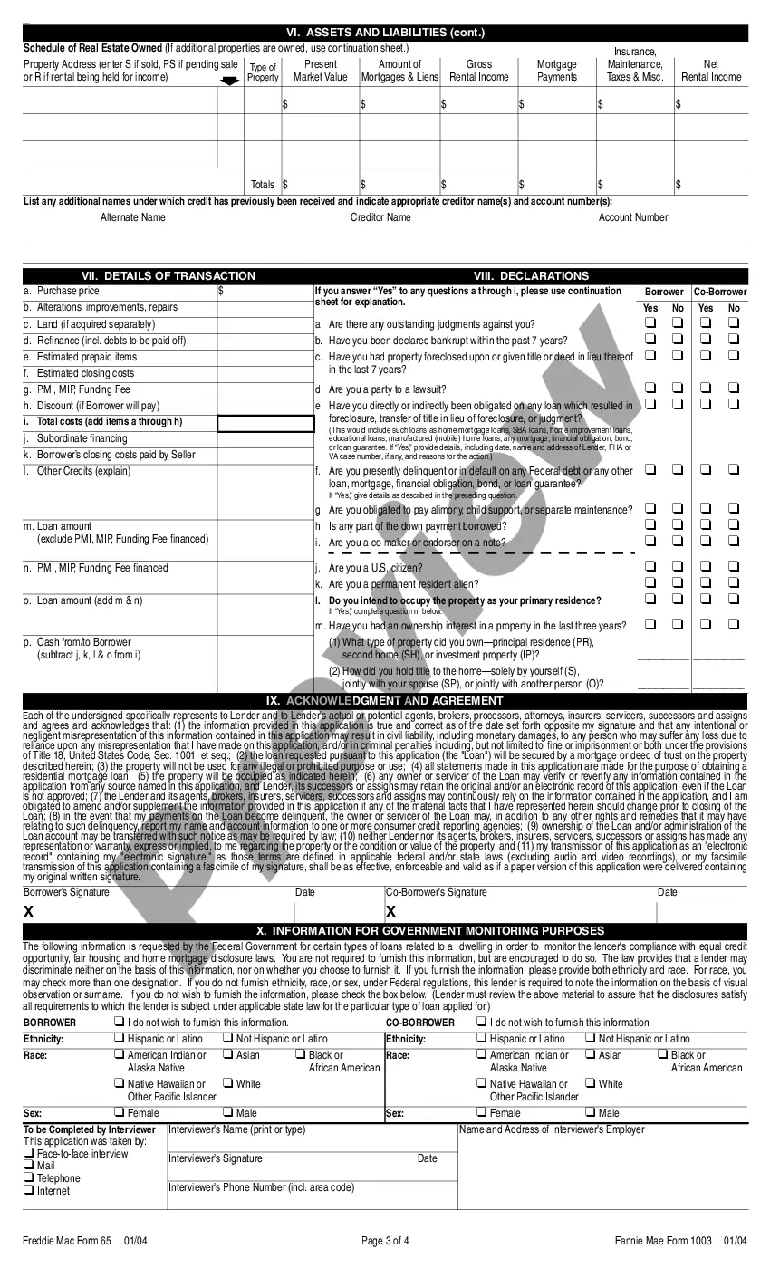 Get Uniform Residential Loan Application Preview Uniform Residential Loan Application