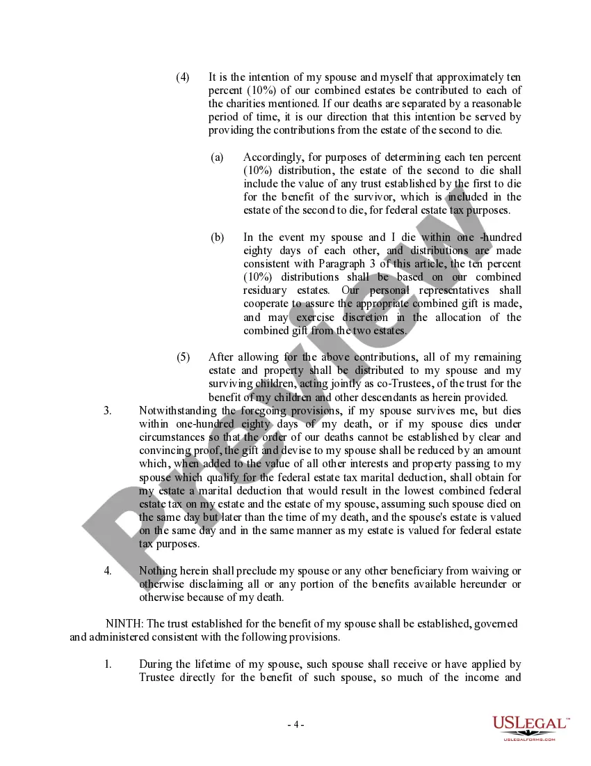 Get Complex Will - Max. Credit Shelter Marital Trust to Children Preview Complex Will - Max. Credit Shelter Marital Trust to Children