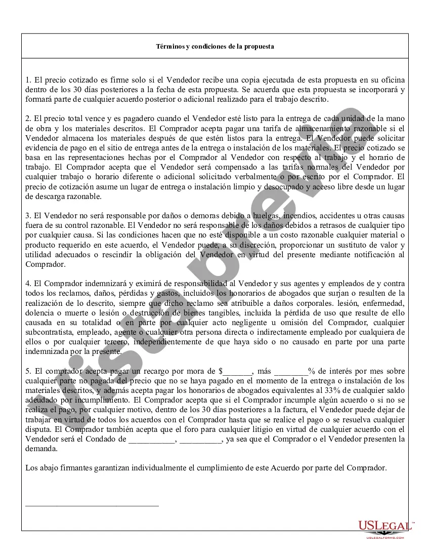 Preview Propuesta de Mano de Obra y Materiales