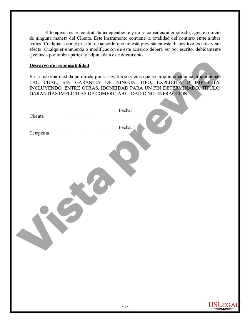 Preview Contrato de Servicios - Terapeuta