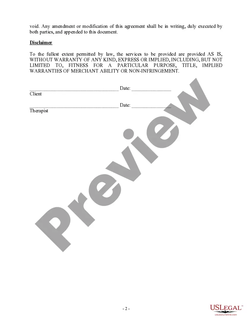 Get Services Contract - Therapist Preview Services Contract - Therapist