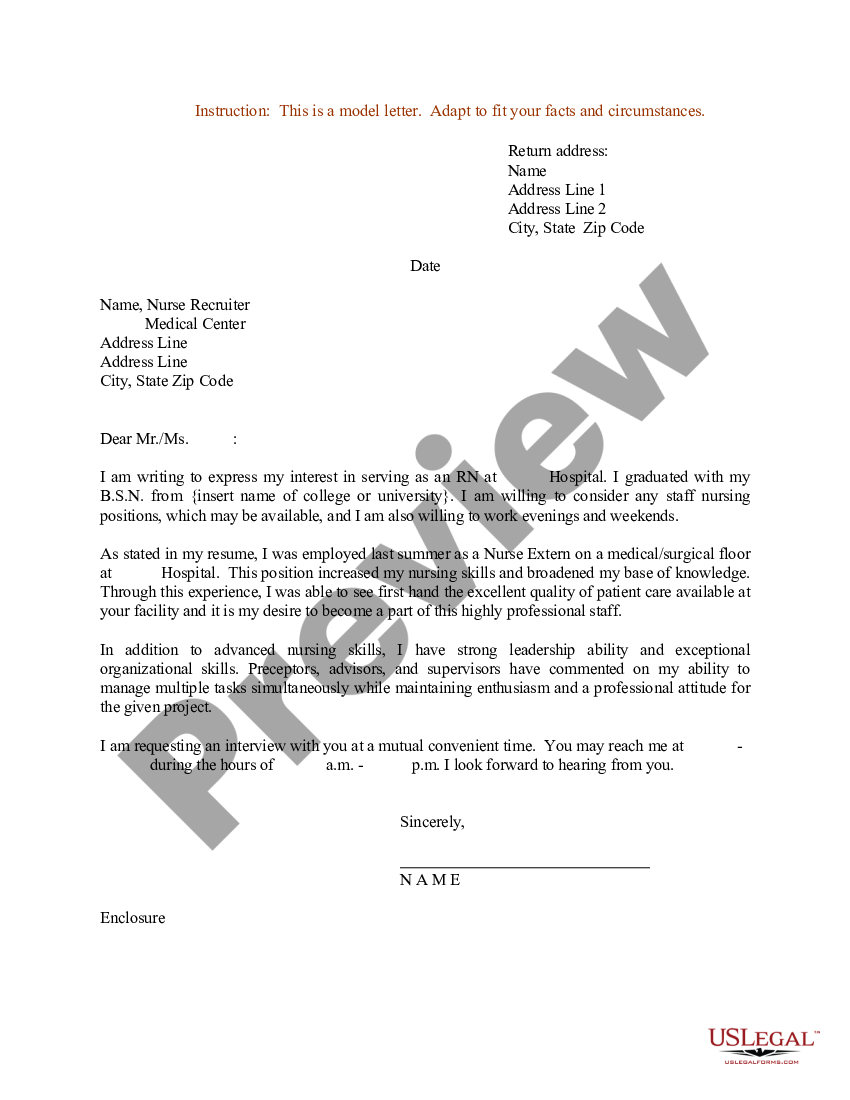 Texas Resume Cover Letter for RN - Registered Nurse Resume Cover Letter