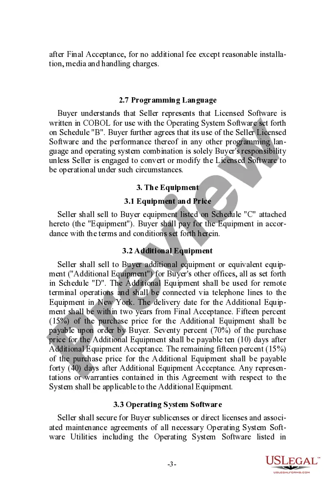 Get User Oriented Turnkey Hardware Purchase Agreement Preview User Oriented Turnkey Hardware Purchase Agreement