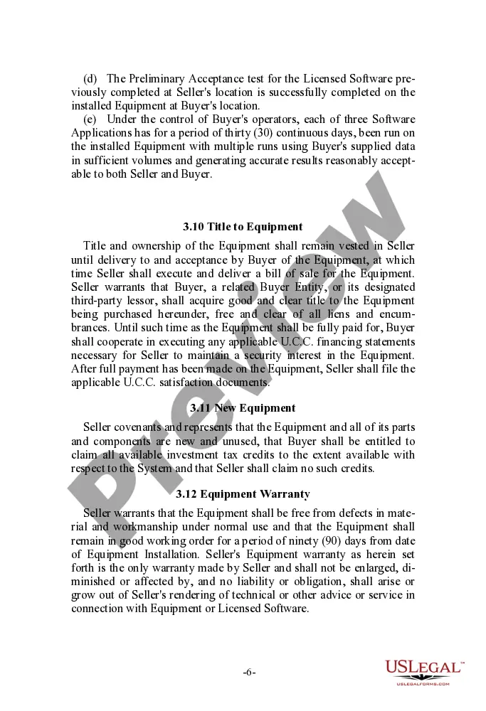 Get User Oriented Turnkey Hardware Purchase Agreement Preview User Oriented Turnkey Hardware Purchase Agreement