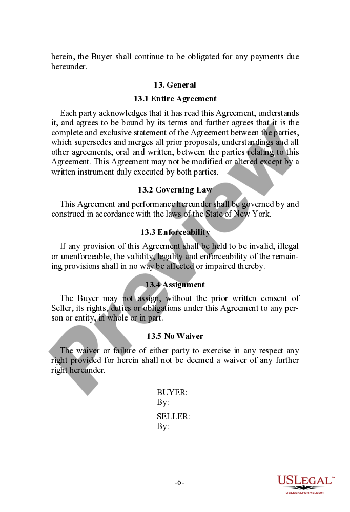 Hardware Purchase Agreement with an Independent Sales Organization