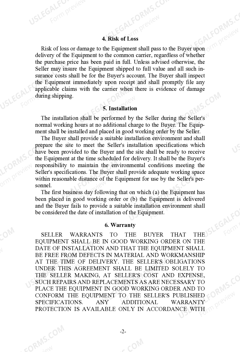Hardware Purchase Agreement with a Manufacturer US Legal Forms
