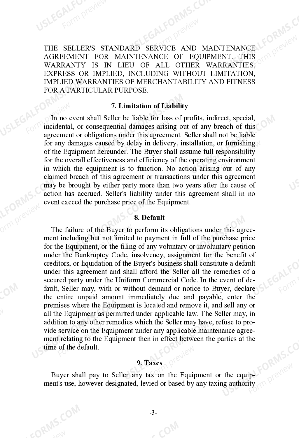 Hardware Purchase Agreement with a Manufacturer US Legal Forms