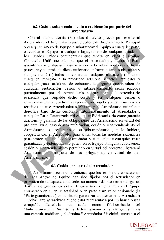 Preview Contrato de arrendamiento principal de terceros